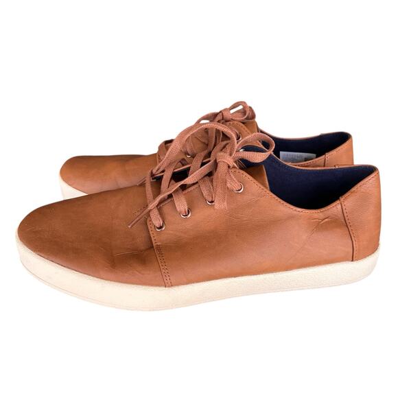 TOMS men’s Payton Bark Oil leather Blokecore Academia Preppy Y2K shoes Sz 8.5 - Picture 1 of 10